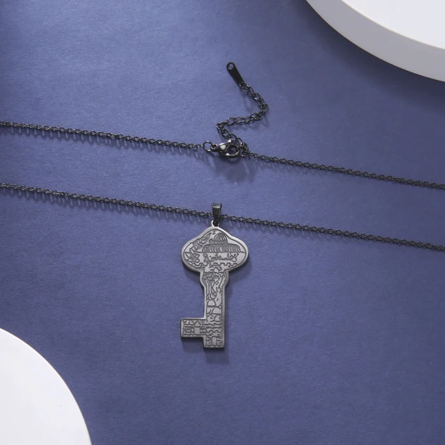 Cazador Vintage Arabic Islamic Key Pendant Necklace for Women Men Stainless  Steel Chain on Neck Jewelry Wholesale Mother Gift - AliExpress