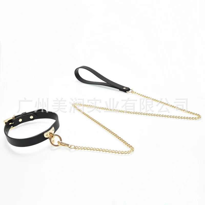 FunSMLeatherTBuckle CollarK9Dog Slave Neck Alternative Binding Flirting Couple Sex Toys Delivery