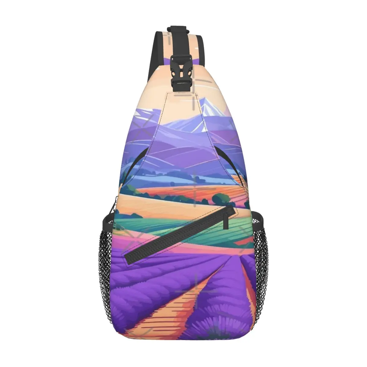 

Нагрудная сумка лавандового цвета, модная повседневная сумка через плечо из полиэстера, разные стили