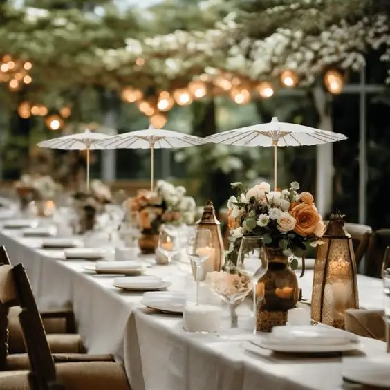 10-50PCS White Umbrella Paper Parasol 60/80cm Chinese Paper Umbrellas Photography Props Summer Whites Party Wedding Baby Shower 4