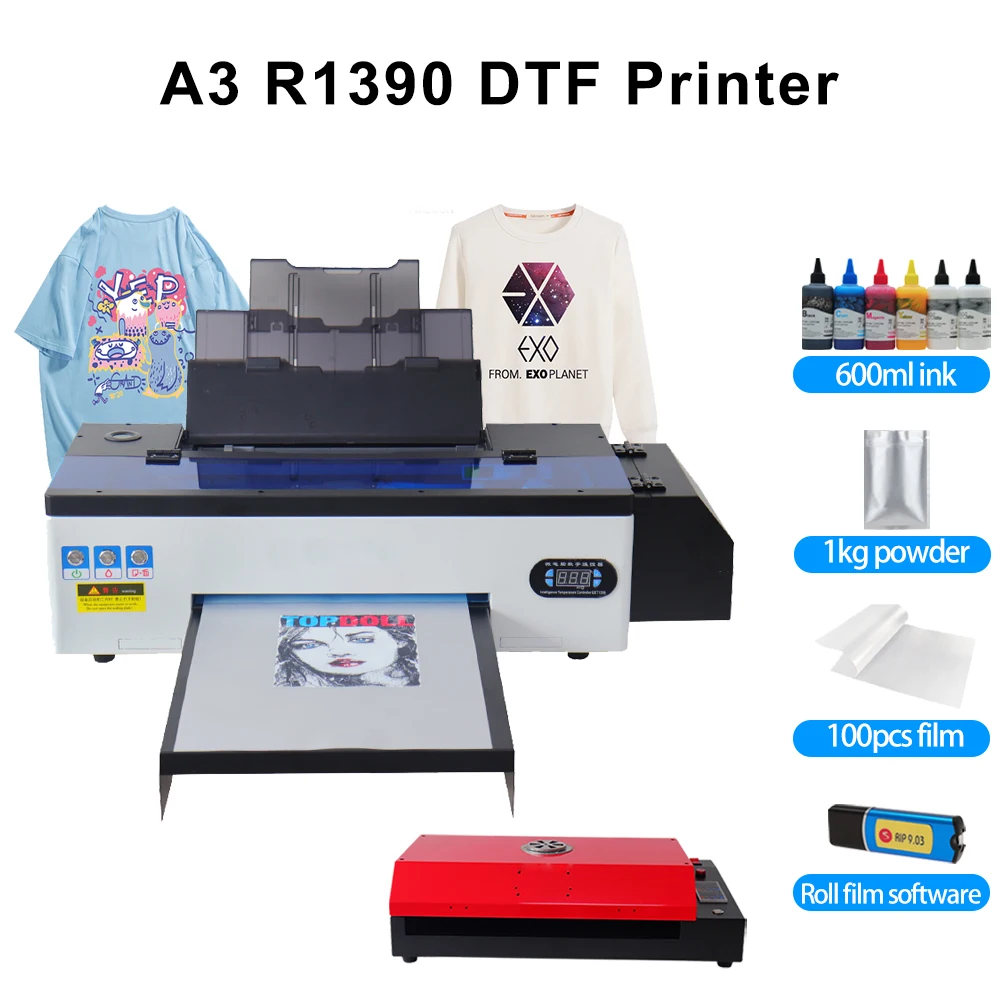 A3 DTF Printer Print on T-shirt Printer Machine For Hoodies Textile Direct  Transfer Printing Printer For Clothes A3 DTF Transfer