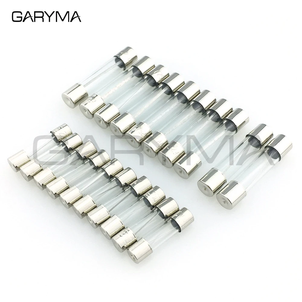 Glass Tube Fuse Kit Glass Tube Fuses Glass Fuses Tube Fuses Fast Acting Fuse 5*20 6*30 Glass Fuse Fast Fuse 250V 0.1A-30A Quick Blow 5x20mm 6x30mm