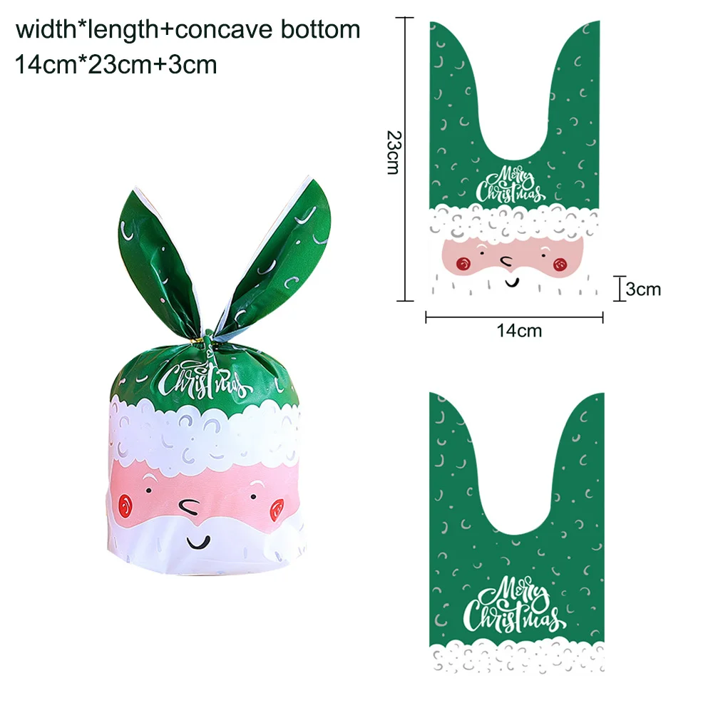 Festive Christmas Candy and Cookie Gift Bags - Santa, Snowman, and Rabbit Ear Designs