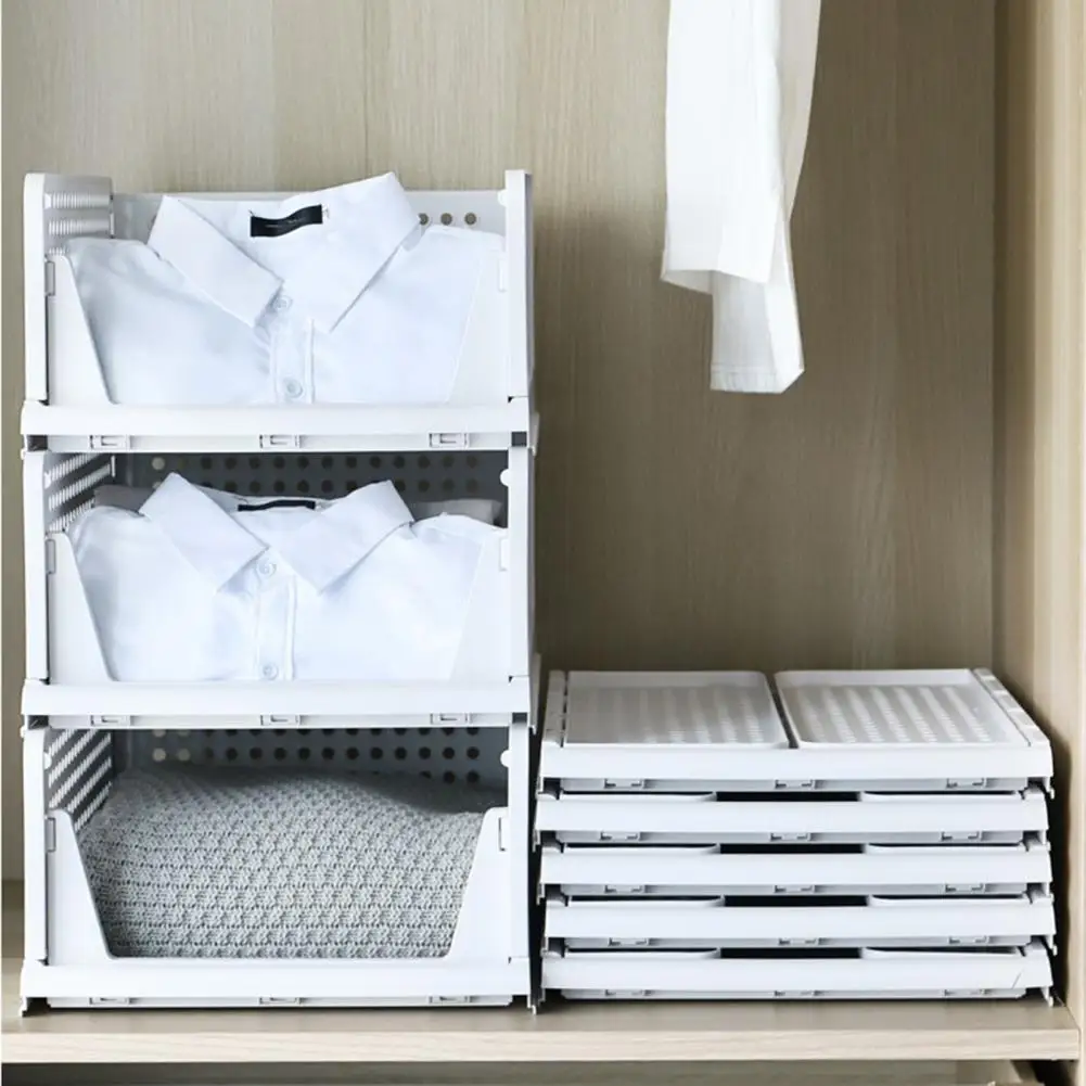 Multipurpose Portable Rounded Edge Clothes Socks Underwear Closet Organizer Shelf Storage Basket for Living Room 4