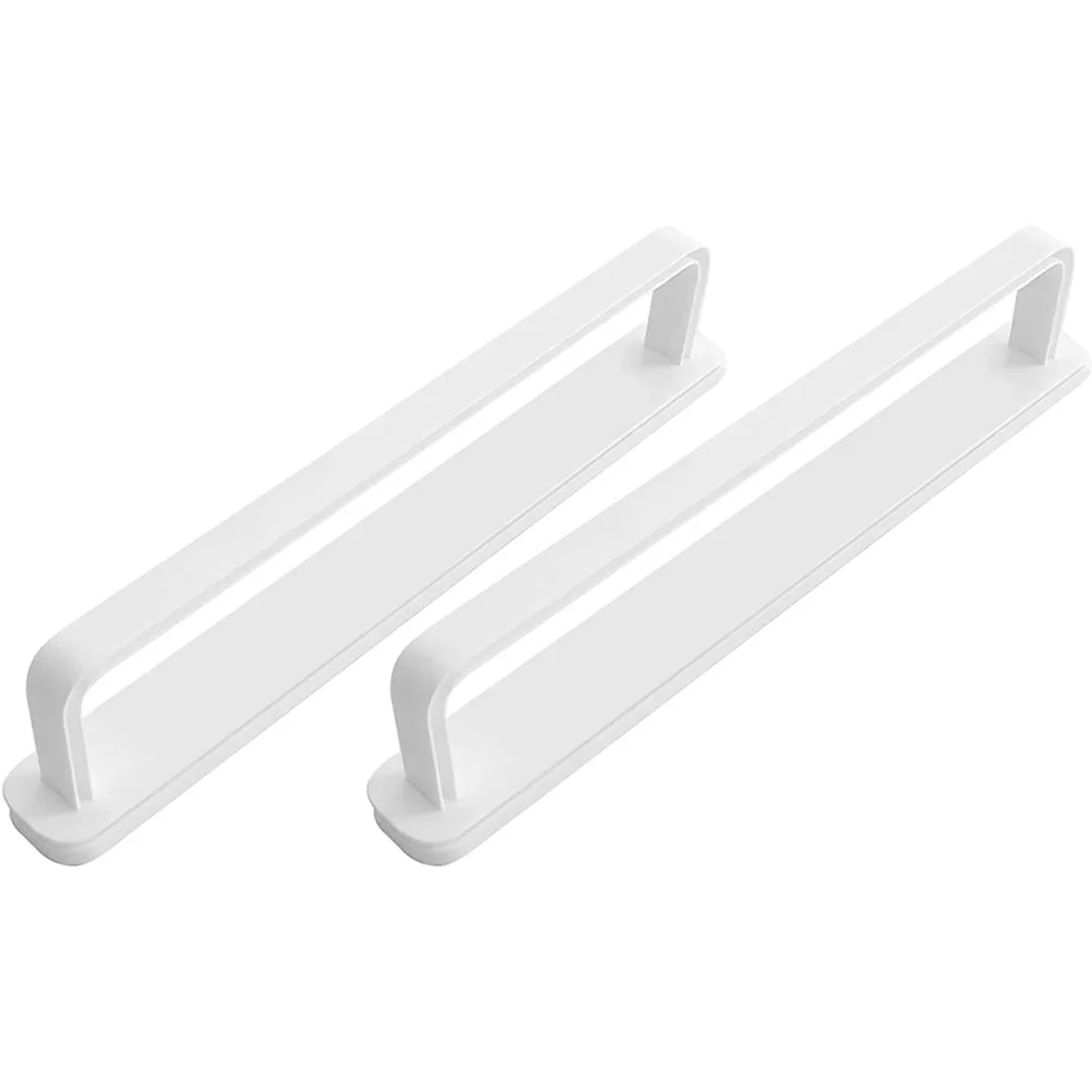

2 Pcs Sliding Rack Bathroom Bar Hanger Utility Hand Towel Coat Hangers Bars Hanging Holder Adhesive Toilet Paper Household