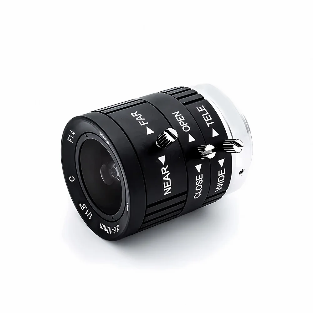 8MP 3.6-10mm C/CS Mount Lens 1/1.8" Format F1.4 Aperture Varifocal CS Industrial