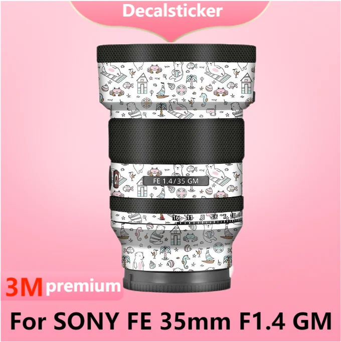 Per Sony Fe 35Mm F1.4 Gm Adesivo Per Lenti Decalcomania Protettiva Per La Pelle Pellicola Avvolgente In Vinile Cappotto Protettivo Antigraffio Sel35F1