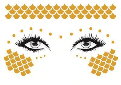 

Gold Face Temporary Tattoo Sticker Ginkgo Leaves Pattern Waterproof Freckles Makeup Eye Decal Body Art for Girl Kid 15