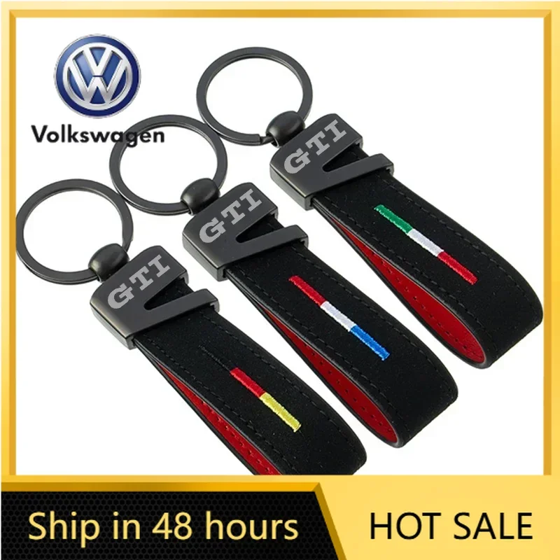 Gti Keychains VW 2026 Hot 1PC Suede For Volkswagen GTI Logo Sharan Touran Lavida ...