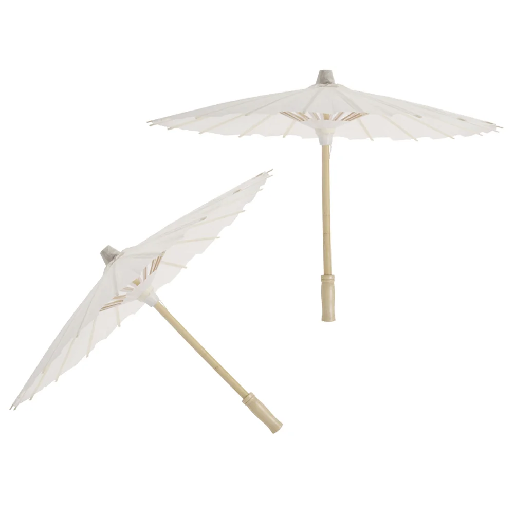 Children Dance Umbrella Kids Fashion Accessory Wedding Paper Parasol Wooden Frame Sweet Umbrella 4pcs
