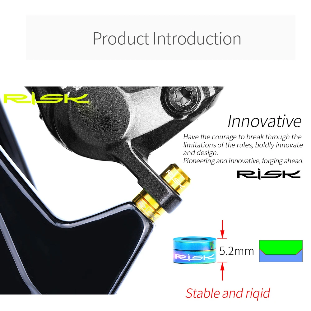 위험 4 개/상자 MTB 자전거 유압 디스크 브레이크 캘리퍼스 오목 및 볼록 와셔 스페이서 자전거 M6 O 링 가스켓 나사 패스너