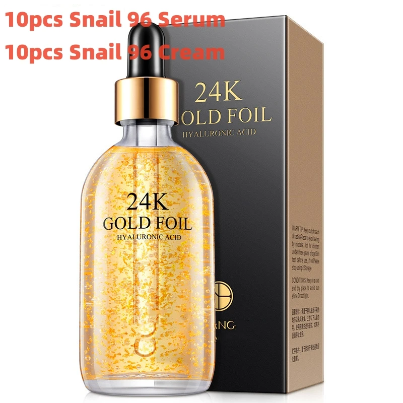 

10pcs Snail Mucin 96% Power Repairing Essence Lift Firm Anti-aging Acne Treatment Facial Sensitive Whitening