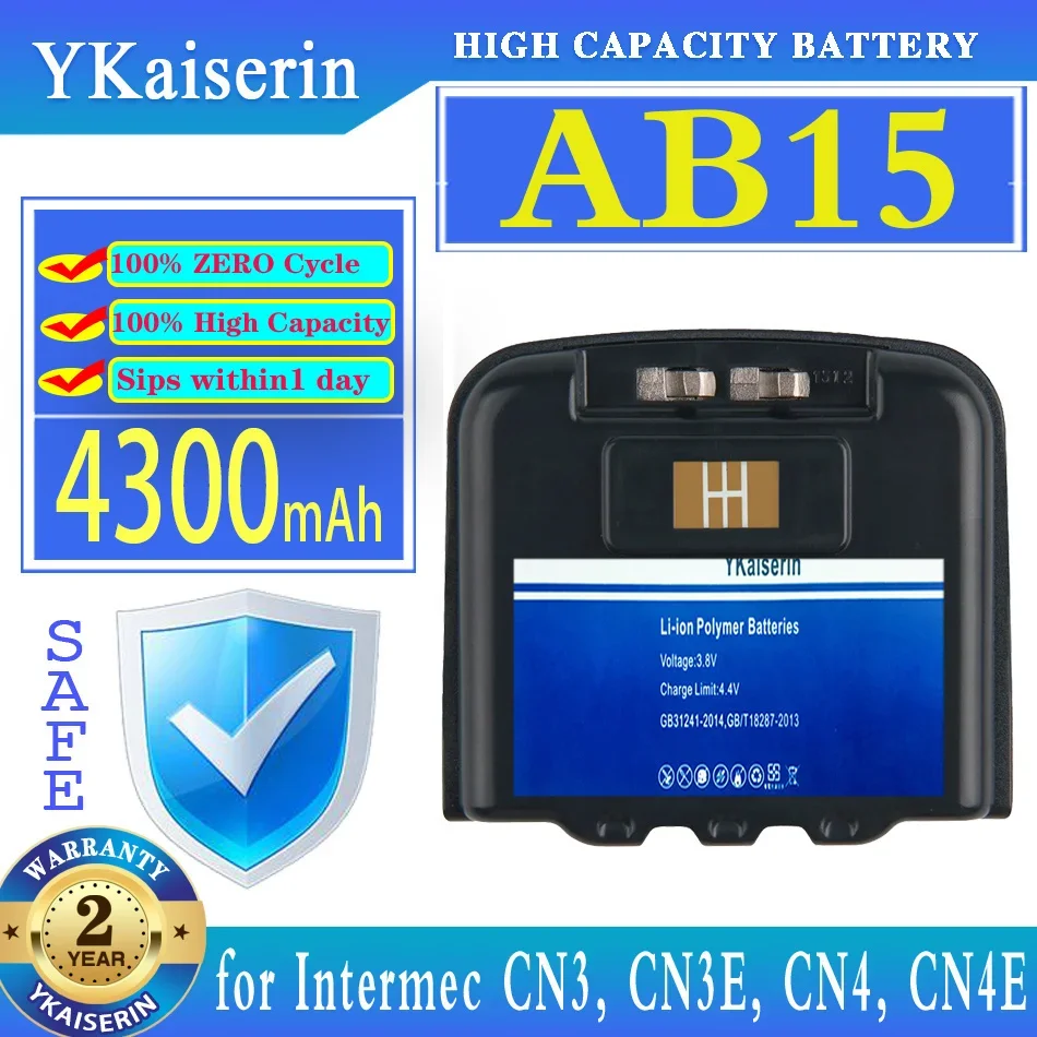 

Аккумулятор ykaisin 318-016-001 318-016-002 AB15 AB16 AB9 4300 мАч для Intermec CN3 CN3E CN4 CN4E