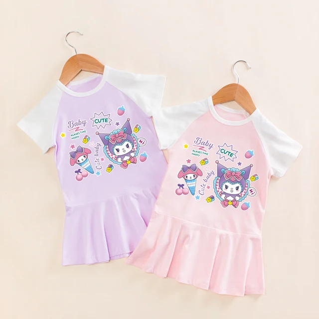 Sanrio Cinnamoroll Kittys terno esportivo infantil, roupas de verão, anime  kawaii, algodão confortável, manga curta para meninas, minha melodia,  casual - AliExpress
