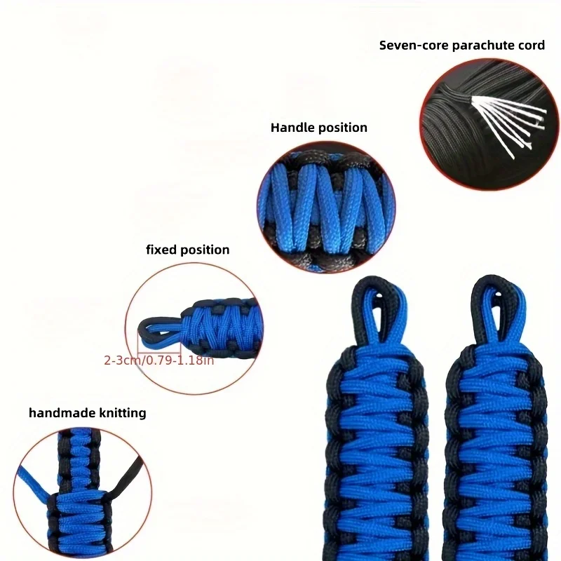 Parachute Rope Braided Strap JK-JL Wrangler Conversion Parts Door Limit Tie Downs Fixed Braided Rope for Heavy Duty