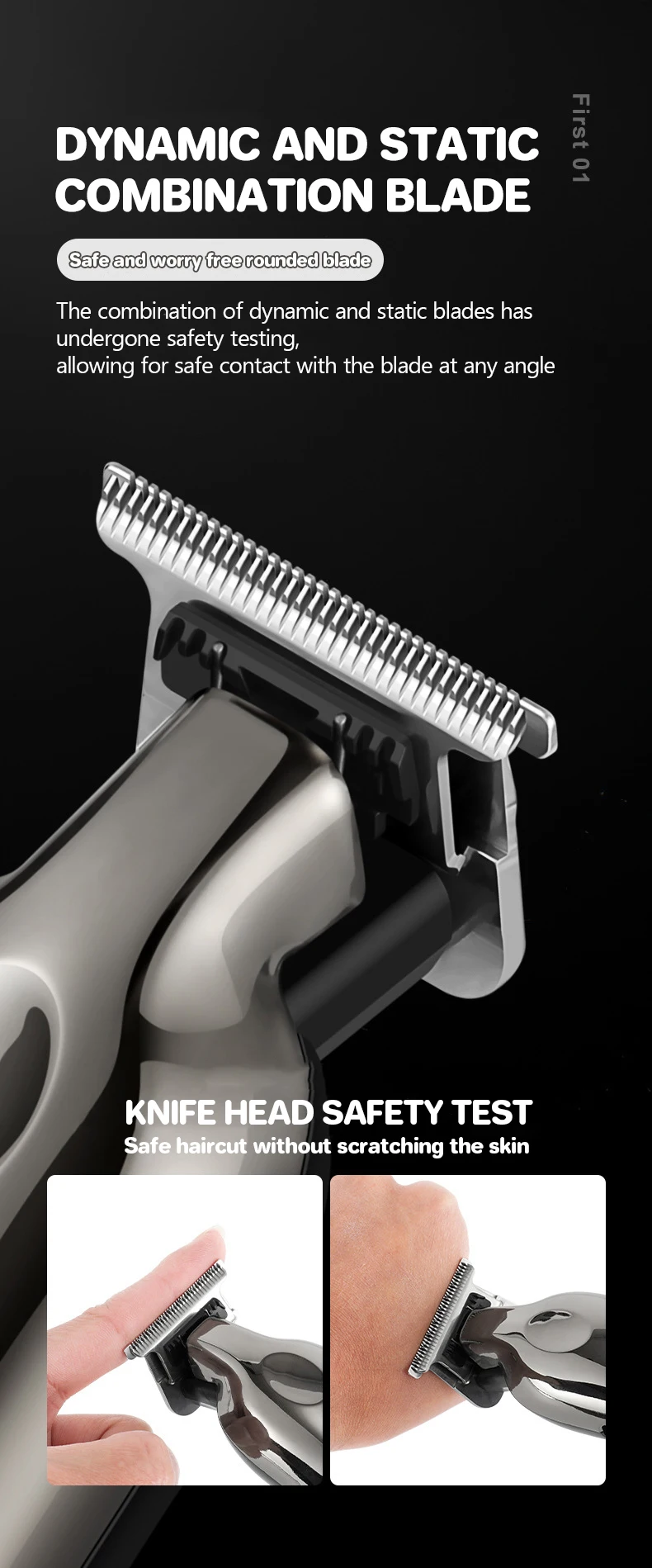 Hair Clippers for Men Cordless Barber Clippers Professional Cutting Kit Rechargeable Beard Trimmer Home Haircut Grooming Set