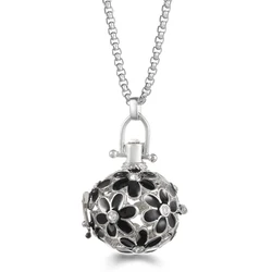 Angel Wings Aromatherapy Pendant Necklace - Titanium Steel & Music Ball Diffuser (Necklace 1Pcs)