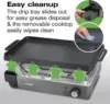 Beach Professional Cast Iron Indoor Electric Grill & Griddle, 10" x 16" Preseasoned Cooking Surface, Adjustable Temperature up t 6