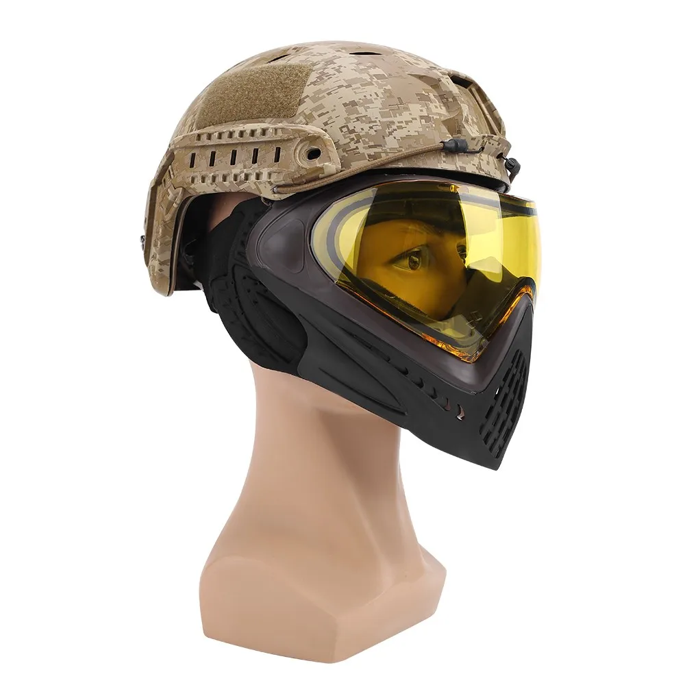 Taktische FMA F1 Vollgesichtsmaske mit Einlagiger Linse, Paintball-Sicherheitsmaske, Antibeschlag-Schutzbrille, Staubdichte Airsoft-Ausrüstung – Detail 2