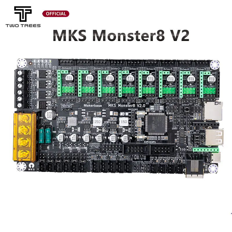 Makerbase MKS Monster8 32Bit Control Board 3D Printer parts TMC2209 for Voron VS Spider Octopus