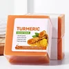 Hand Made Turmeric Soap Body Cleaning Lightening Dark Underarm Leg Body Cleansers Brightening Face Soap Tender Skin Care Beauty 1