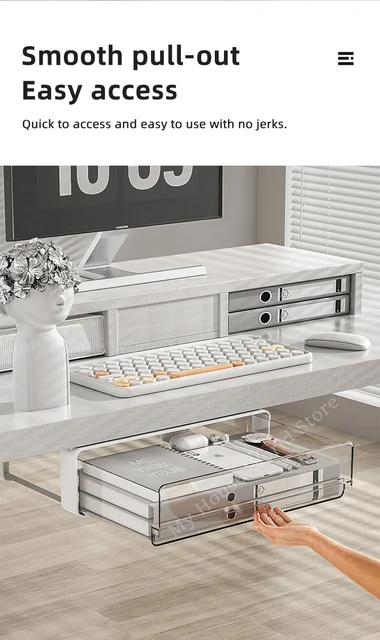 Cassetti Sottopiano Autoadesivi | Organizza Scrivania E Ufficio Senza Forare - Foto 7