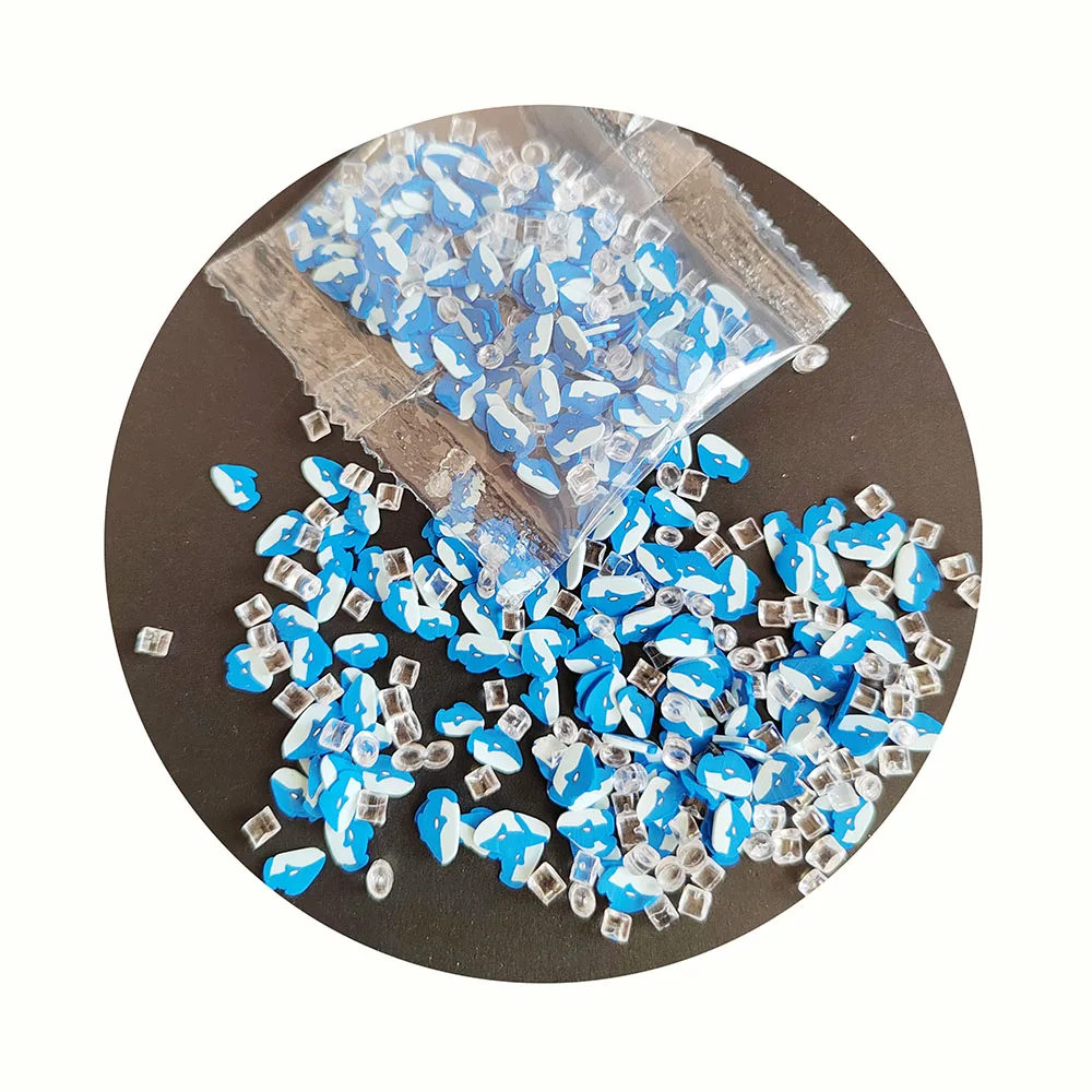 Shark Fish Rhinestone Ice Polymer Clay Slice Sprinkles For Nail Art DIY Crafts Cake Phone Case Slime Filler Decor