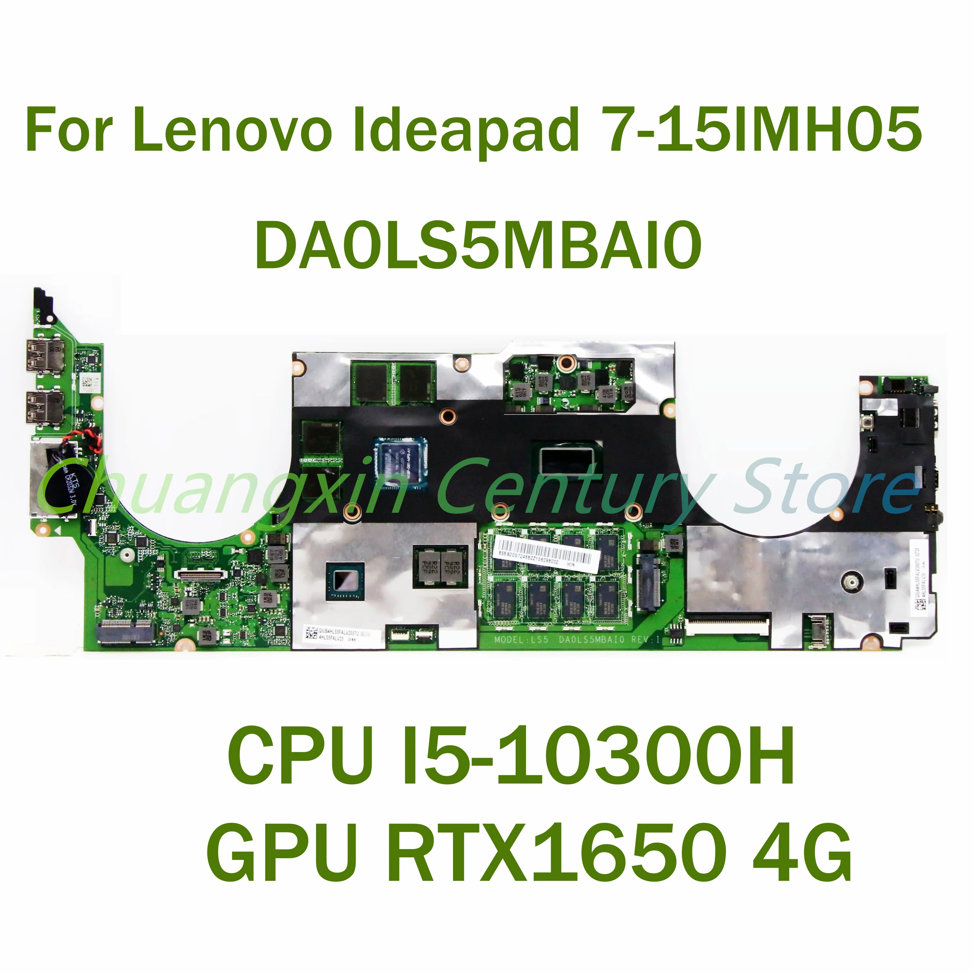 

For Lenovo Ideapad 7-15IMH05 laptop motherboard DA0LS5MBAI0 with I5-10300H I7-10750H CPU GPU GTX1650 8G RAM DDR4
