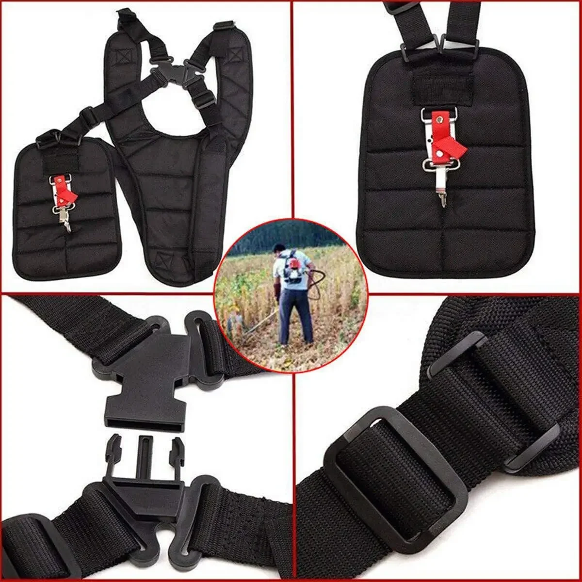 Lawn Mower Trimmer Harness Strap Belt Shoulder Adjusted Band For Brush Cutter