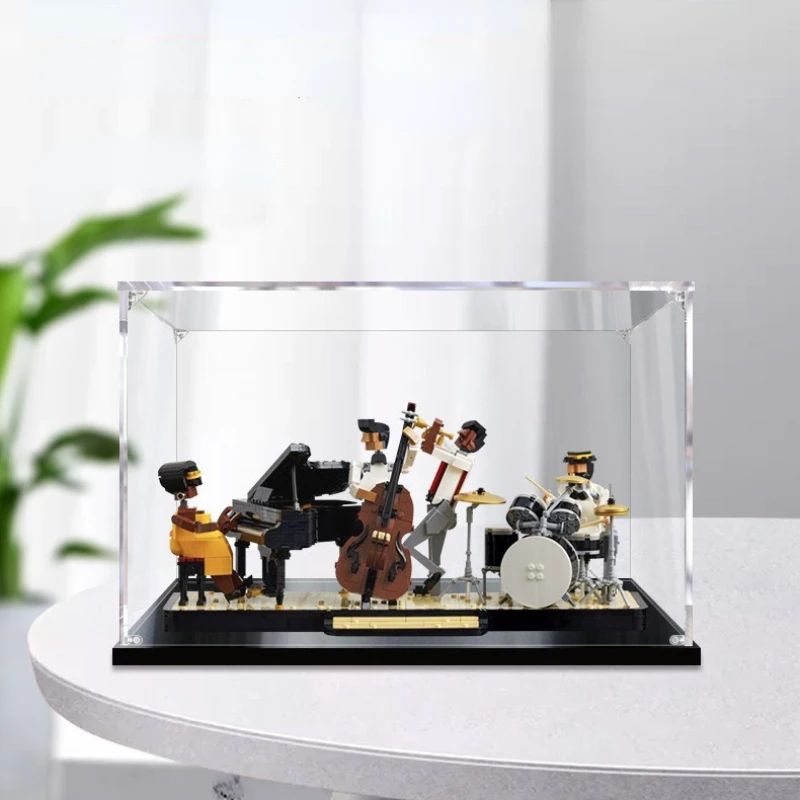 

50 x 20 x 24cm 2mm Assembly Acrylic Display Box for 21334 Jazz Quartet Building Blocks Showcase Blocks Accessories No Glue