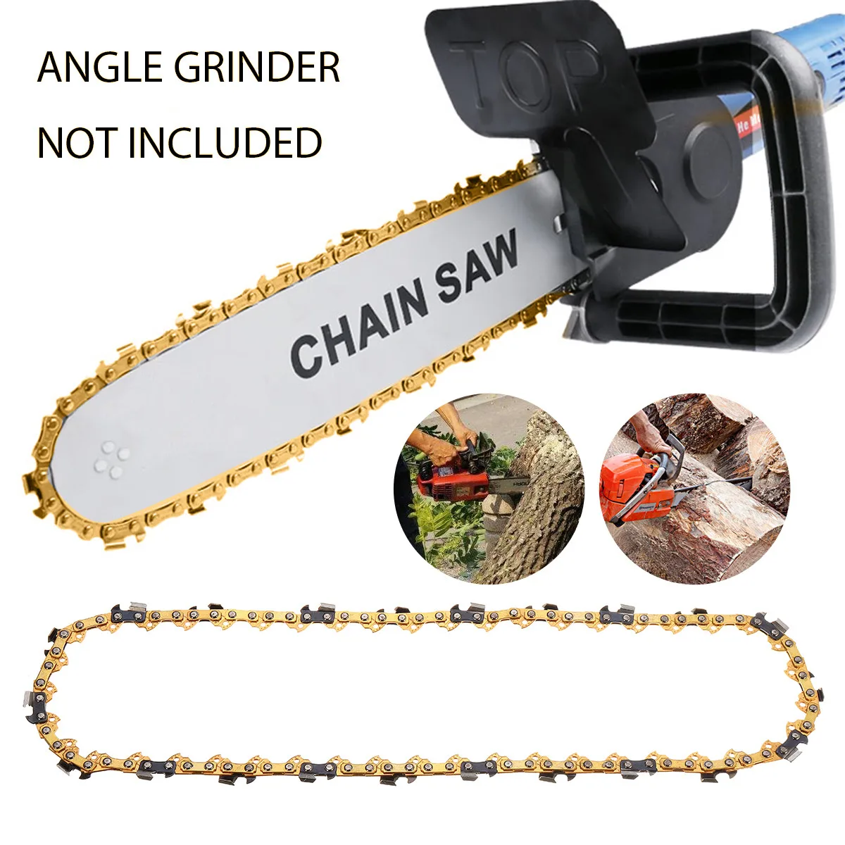 1PC 10/12/14/16/18/20Inch Steel Chainsaw Chains 3/8 Pitch LP Logging Saw Chain Electric Chainsaws Accessory Chains Replacement chainsaw chain,stainless steel chain,steel chain