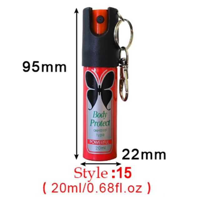 20ml Pepper Spray for Women Safety Protective Spray Easy Carry Self-defense Small Canister Protection Chili Water（16style） wu-15
