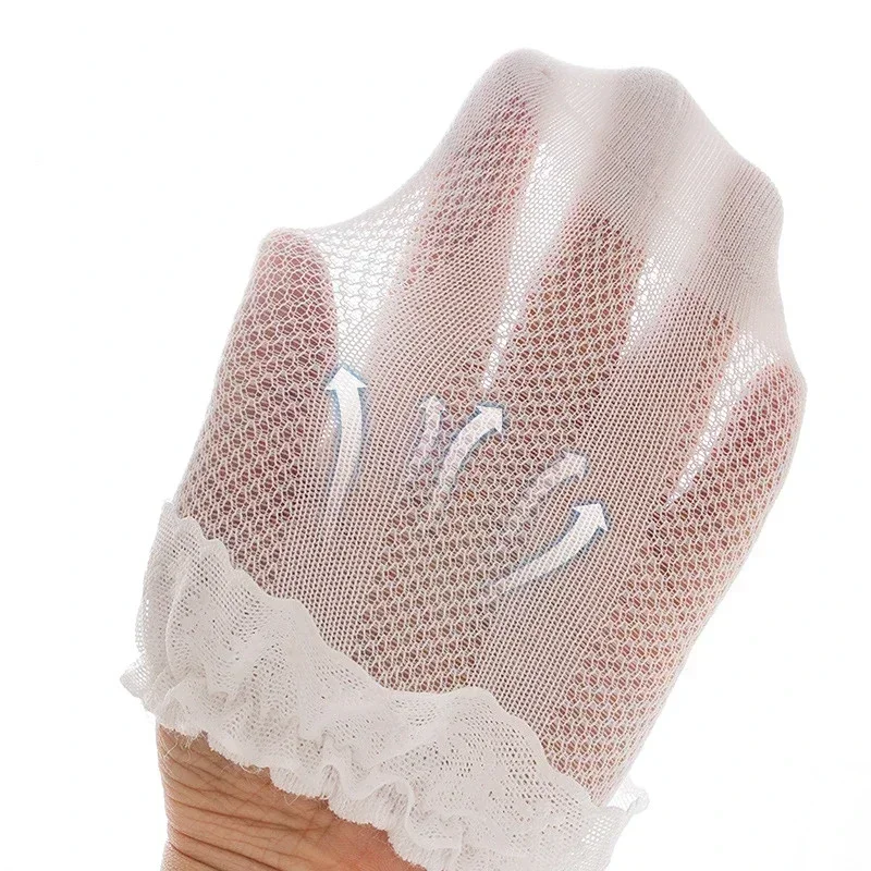 Korean Baby Ruffle Socks Solid Color Cotton Breathable Mesh Socks for Baby Girls Newborn Infant Toddler Kids Socks 0-8years Old