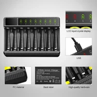 8 Slot Rechargeable Batteries Intelligent Lithium Battery Charger LED Display Smart Battery Charger for 1.2V AA/AAA NiMH - Image 3