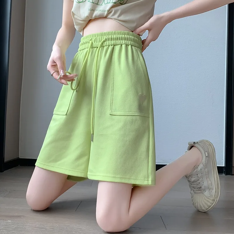 Women's Summer Shorts Elastic Waist Loose Cotton Blend Pants Short Gym Woman Sportswear Clothing Female Sport Shorts