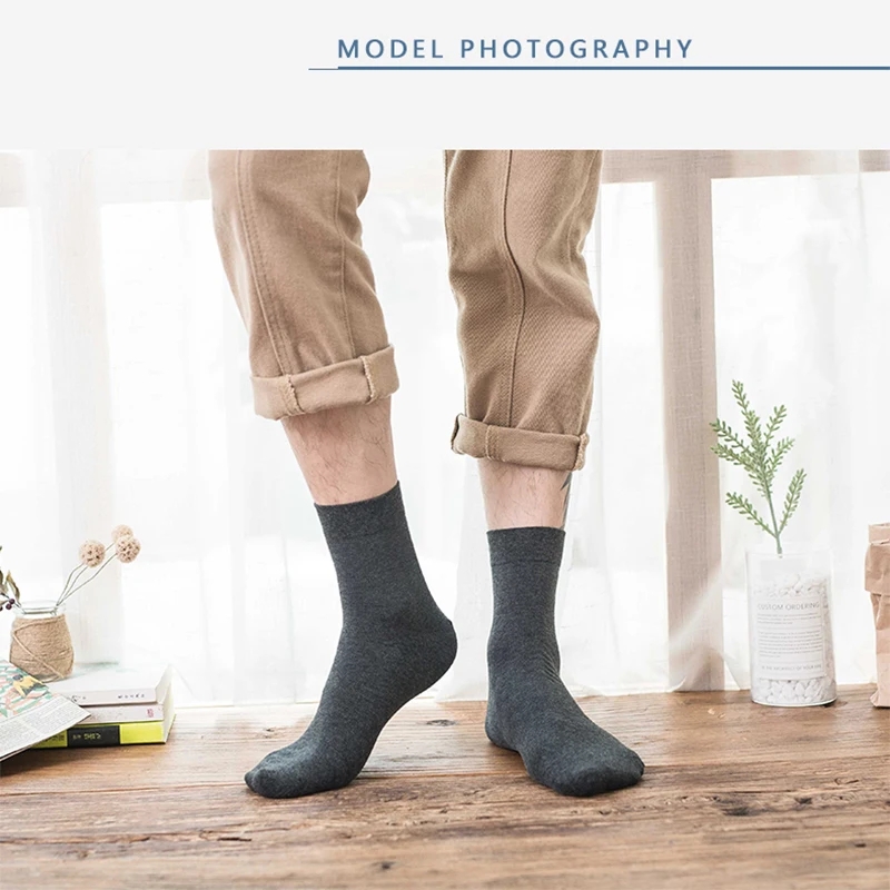 10 Pairs/Lot High Quality Men Socks Cotton Black Business Casual Socks Soft Stink Proof Sox Spring Men's Dress Gift Size EU38-45