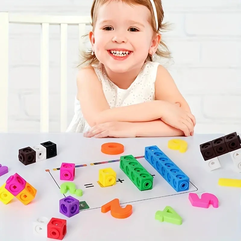Math link Cubes Set of 100 Cubes  Math Manipulatives and Cubes for Kids Ages 5+ Back to School  Preschool Classroom Supplies 3