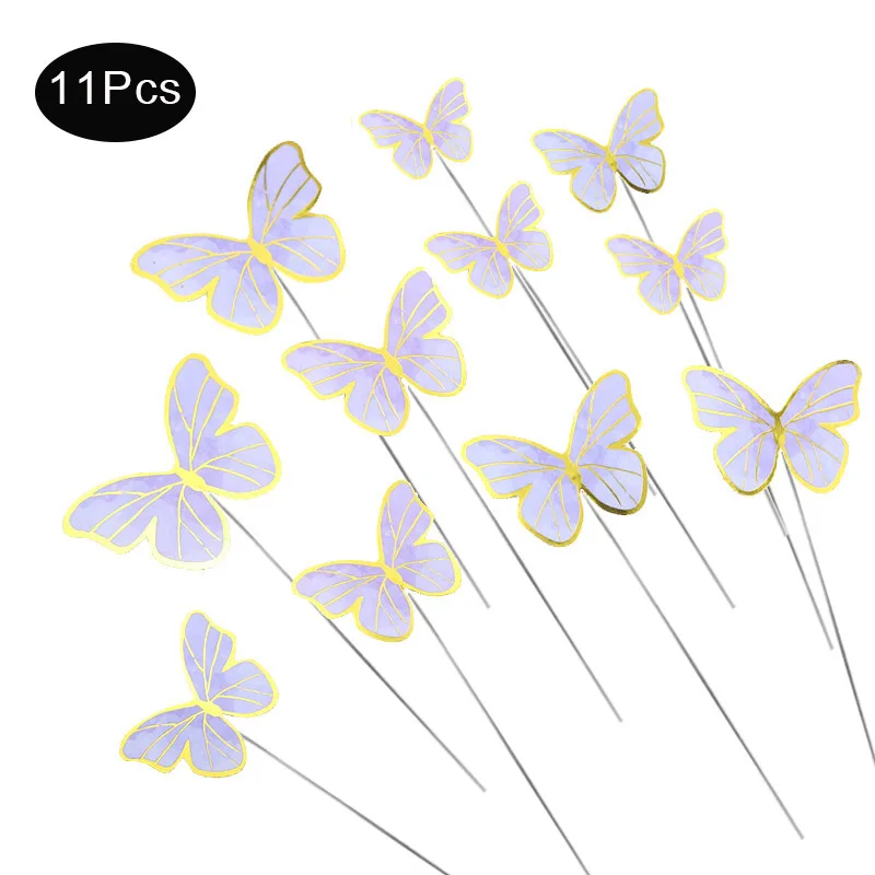 Set 31 Pezzi Cake Topper Farfalle Viola Principessa | Decorazioni Per Torte Compleanno E Feste Tema