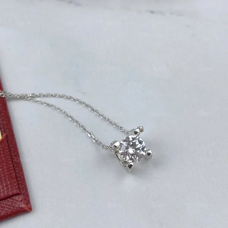 Hot-selling classic 925 sterling Silver Bull Head Single diamond necklace women's fashion simple luxury brand jewelry party gift
