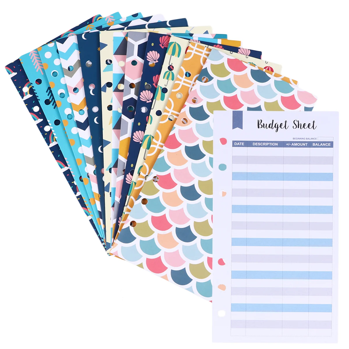 

26 шт., бюджетные конверты с 6 отверстиями, органайзер для купонов