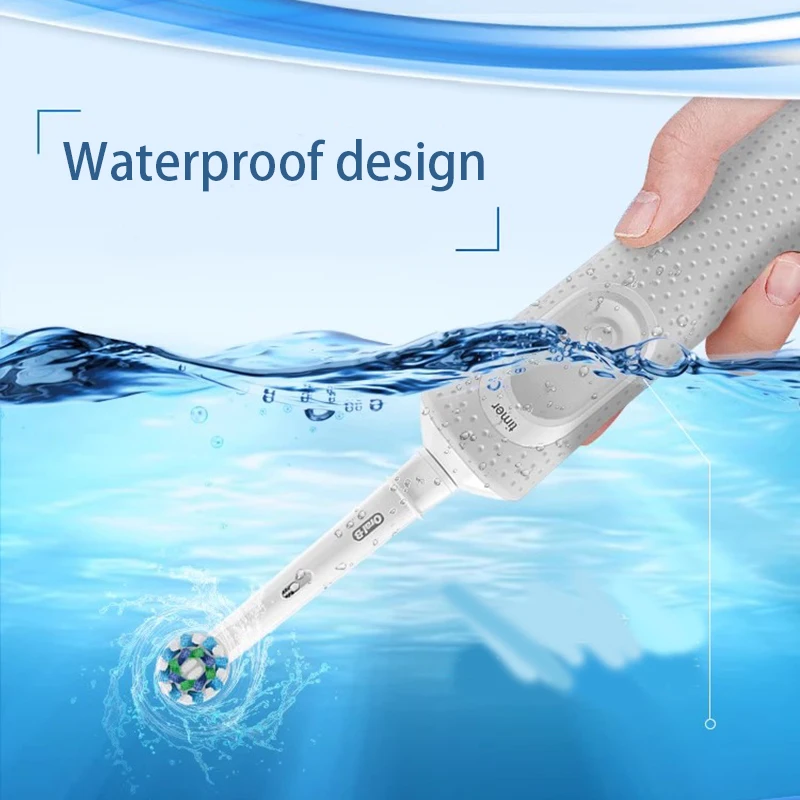 Oral B Vitality Cross Action Electric Toothbrush Rechargeable With 2 Minutes Timer Rotation Clean White Teeth Black/White Brush - Image 5