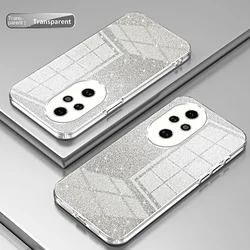 Bling Glitter Slim Protective Soft TPU Back Cover Case for Honor 50 (Transparent)