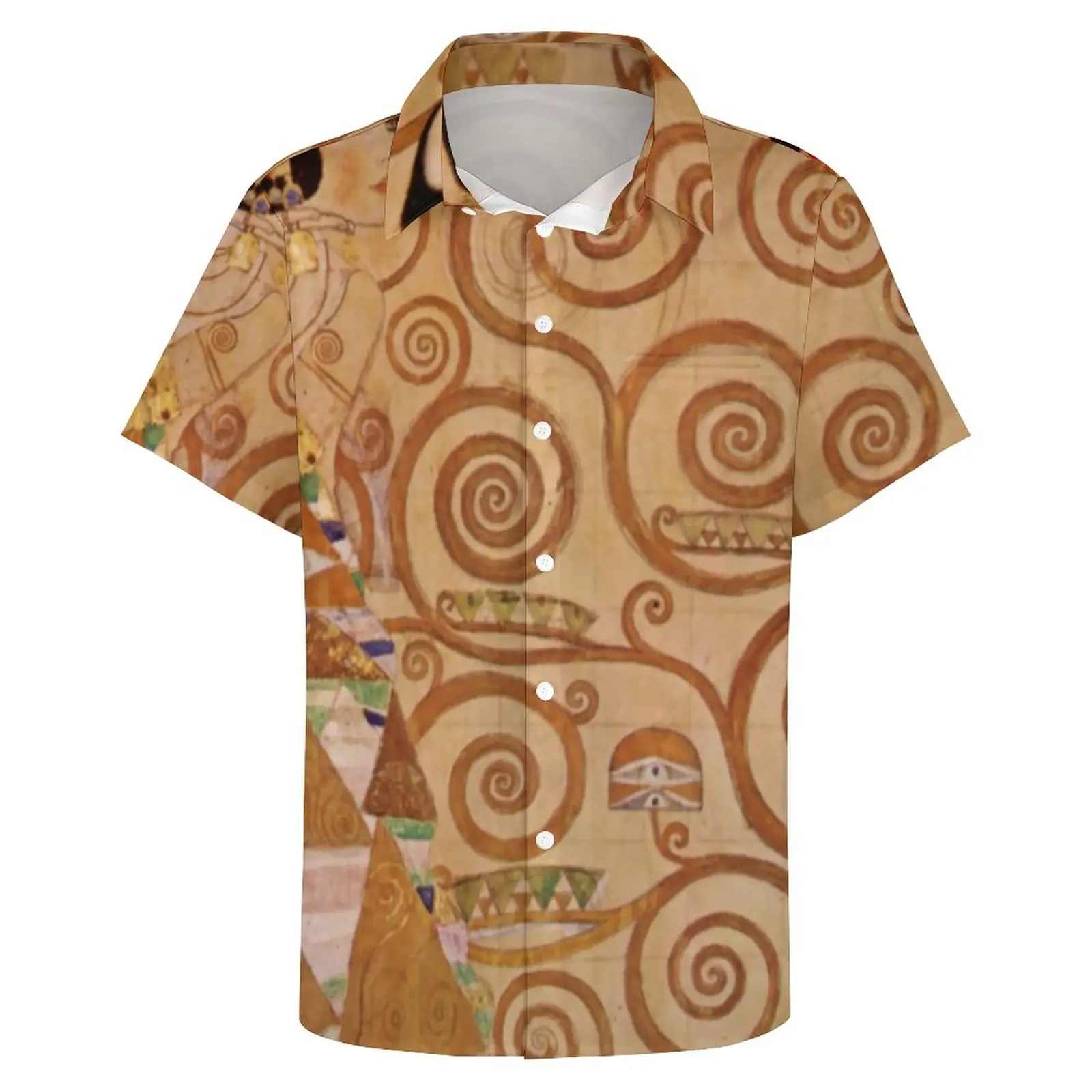 Gustav Klimt Casual Shirts Victorian Art Nouveau Beach Shirt Summer Fashion  Blouses Mens Print Plus Size| | - AliExpress