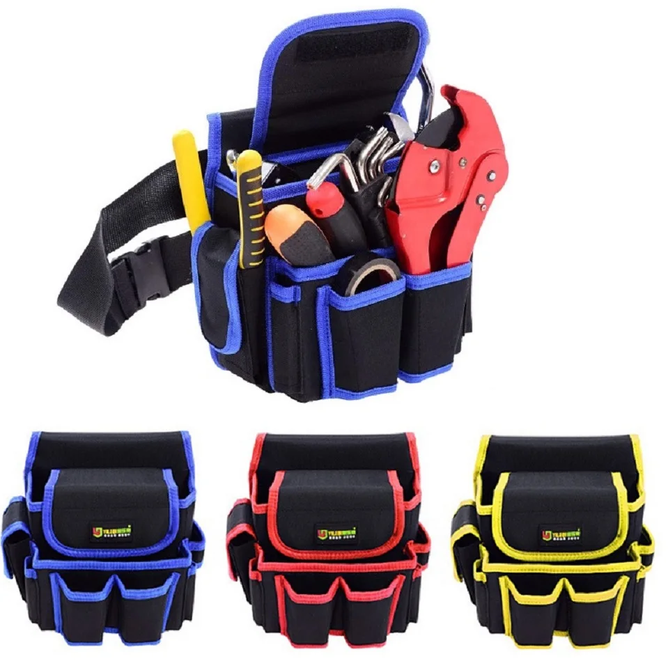 

Profeesional Oxford Cloth Waterproof Electrician Waist Tool Belt Bag Backpack Hardware Hand Repair Tool Pocket Storage Pouch