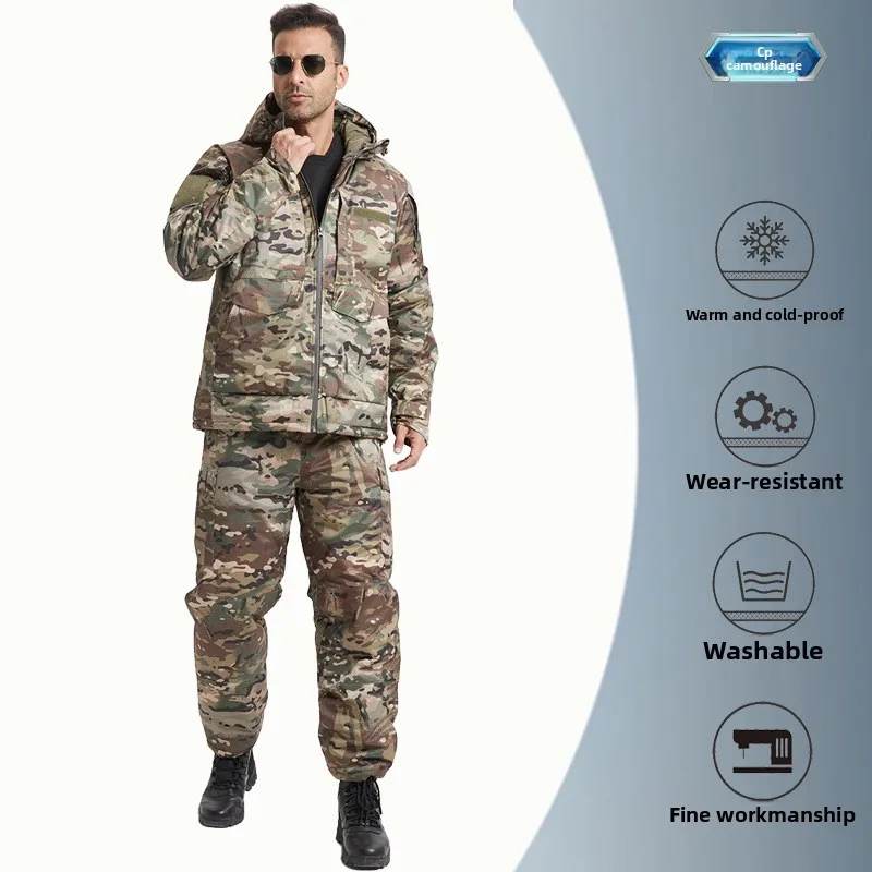 2026 New Men's Winter Camouflage Hudson Waterproof Jacket Insulated Fishing Hunting Outdoor Camo Thermal Protection Suit 6
