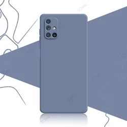 Luxury Liquid Silicone Soft Back Cover - Original Anti-Fall Mobile Phone Case, 360° Protection for Samsung M51 (Gray)