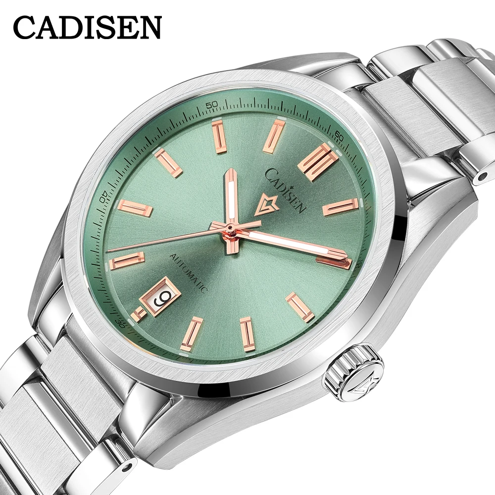 

CADISEN 40MM Men's Watches Top Luxury Automatic Watch For Men Mechanical Wristwatches AR Sapphire Mirror Waterproof NH35A Clock