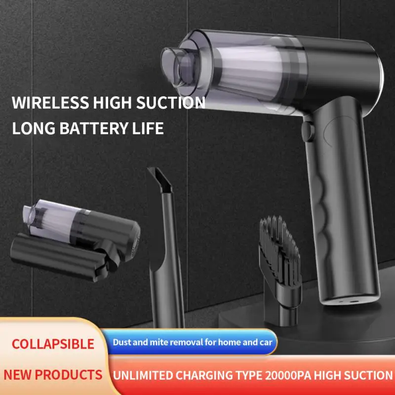 20000Pa Wireless Car Vacuum Cleaner Cordless Handheld Auto Vacuum Home & Car Dual Use Mini Vacuum Cleaner With Built-in Battrery