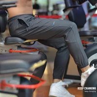 Men Running Pants Gym Brand Work Bodybuilding Pockets Trouser  Sports Jogging Home Breathable Training Quick Dry Man Pants 2