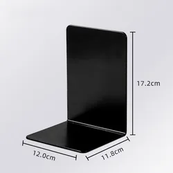 Modern L - Shaped Desk Organizer: Minimalist Durable Bookends and Display Rack (Black)